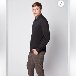 PROJEK RAW 24/7 Modern‎ Fit Button Down Shirt Black Men's XL